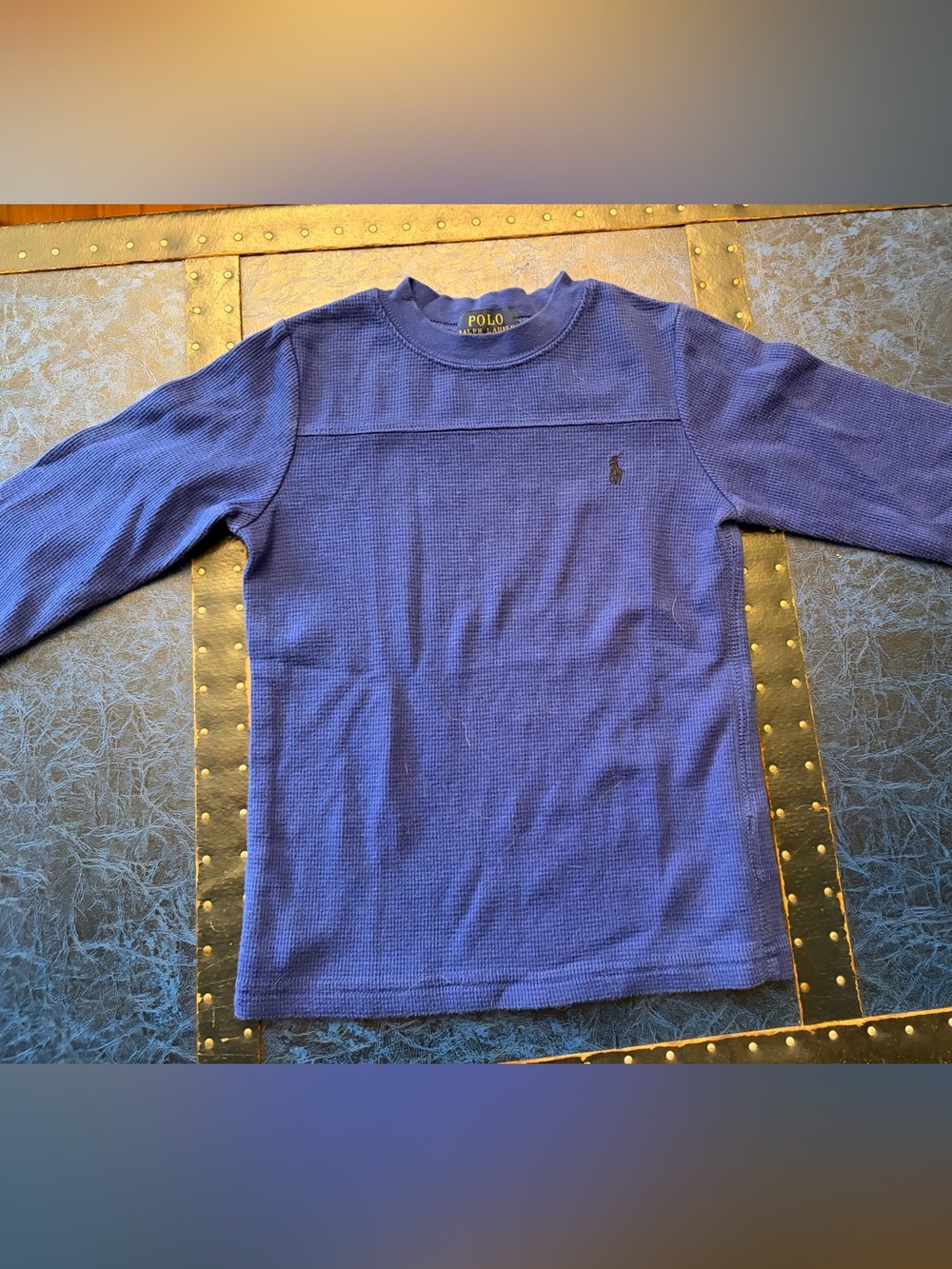 Polo by Ralph Lauren Purple Long-Sleeve Waffle Thermal Tee